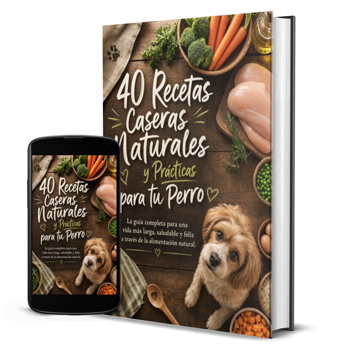 40 Recetas Caseras Naturales y Prácticas para tu Perro - La guía completa para una vida más larga, saludable y feliz a través de la alimentación natural